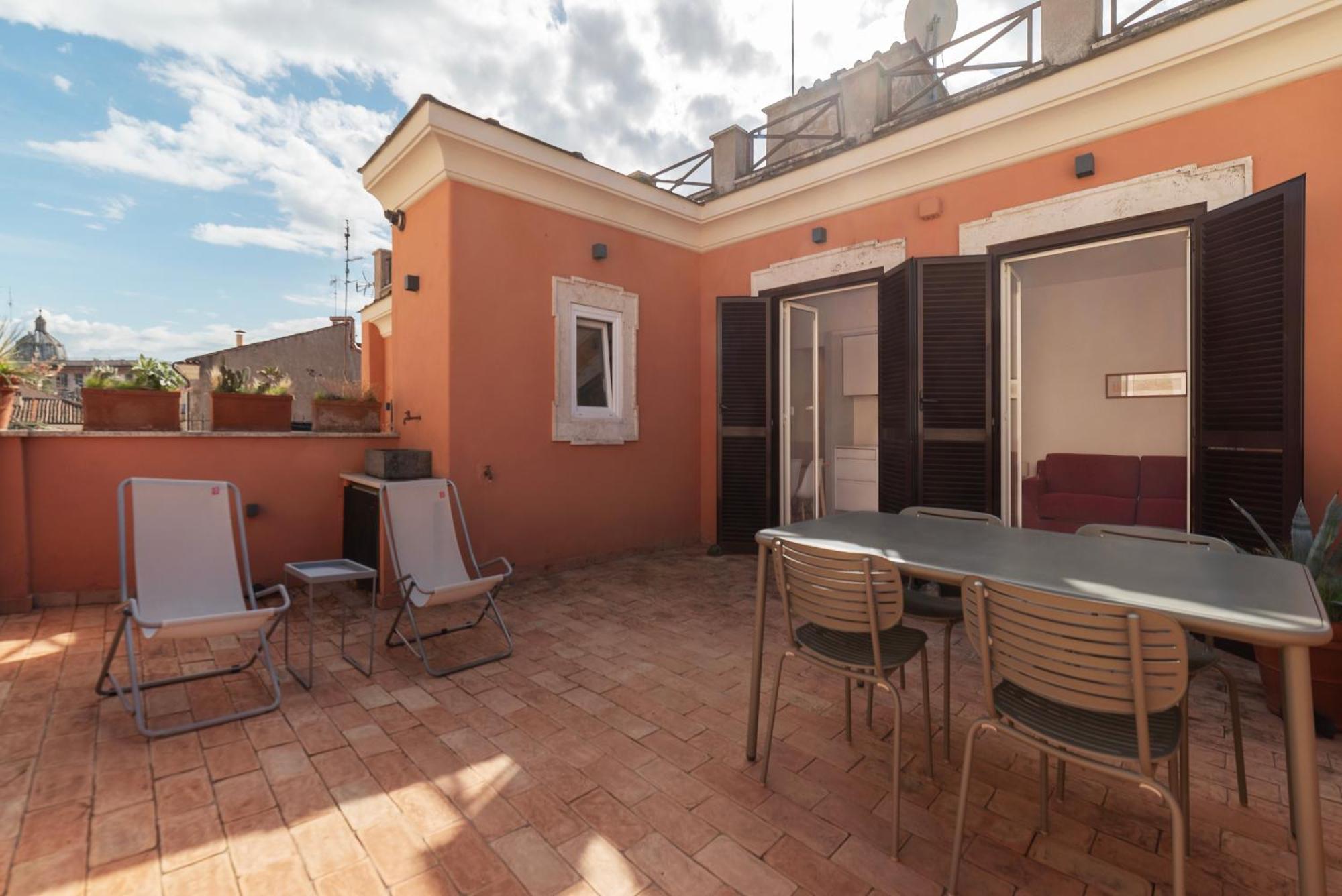 Apartment With Terrace In Via Del Pellegrino - FromhometoRóma Kültér fotó